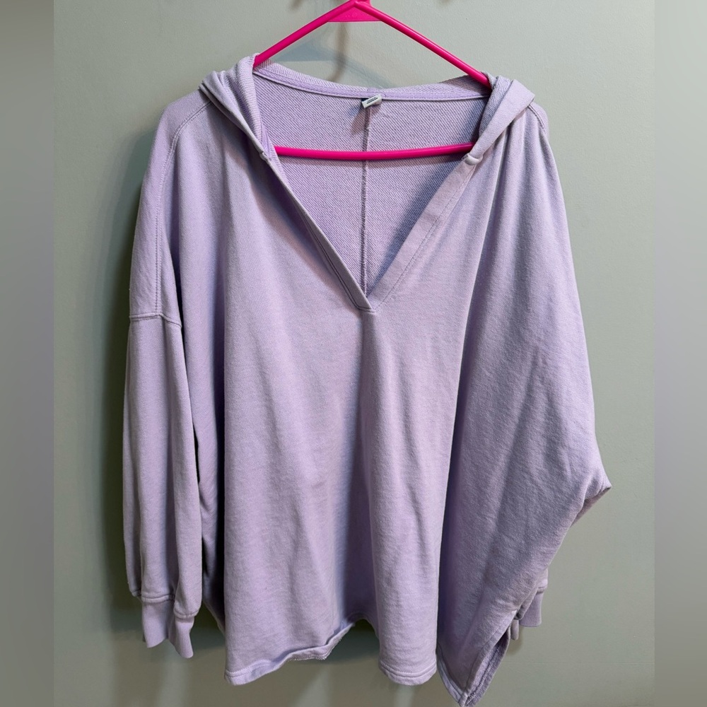 Old Navy 2X oversized hooded sweatshirt lilac purple